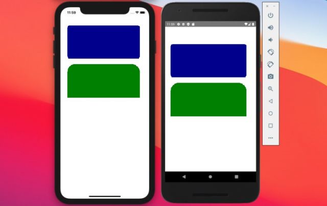 React native style rounded view